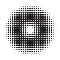 Abstract black halftone circle vector