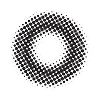 Halftone circular dotted frame design vector