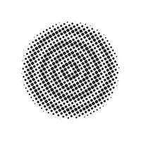 Halftone circular dotted frame design vector