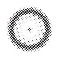 Halftone circular dotted frame design vector