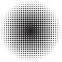 Geometric dotted circle halftone shape vector