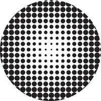 Halftone circular dotted vector shape