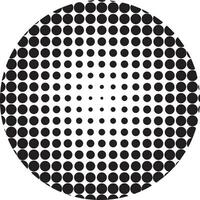 Halftone circular dotted vector shape