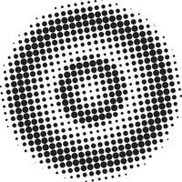 Abstract halftone dots shape vector