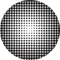 Halftone circular dotted frame vector