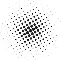 Halftone circular dotted vector shape