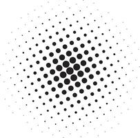 Halftone circular dotted vector shape