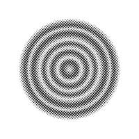 Abstract black halftone circle vector