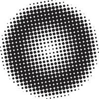 Geometric dotted circle halftone shape vector