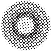 Halftone circular dotted frame vector