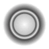 Abstract black halftone circle vector