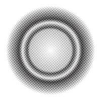 Abstract black halftone circle vector