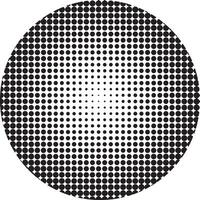 Halftone circular dotted frame vector