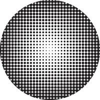 Halftone circular dotted frame vector