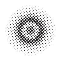 Halftone circular dotted frame vector