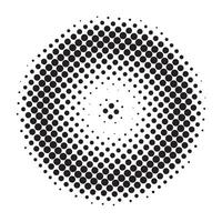 Halftone circular dotted frame design vector