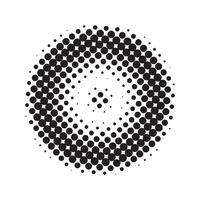 Abstract geometric dotted circle halftone shape vector