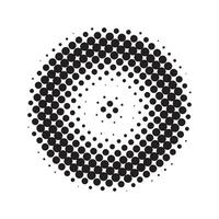 Abstract geometric dotted circle halftone shape vector