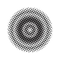 Halftone circular dotted frame design vector