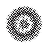 Halftone circular dotted frame design vector