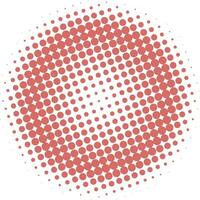 Halftone circular dotted frame design vector