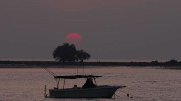 Sunset over ocean landscape, Nai Yang beach, Phuket Island, Thailand. video