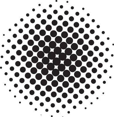 Halftone dot pattern shape