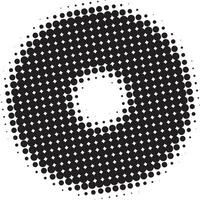 Abstract geometric dotted circle halftone shape vector