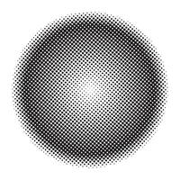 vector de círculo de semitono negro abstracto