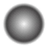 Abstract black halftone circle vector