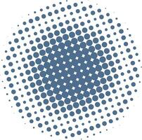 Halftone circular pattern and vector dots