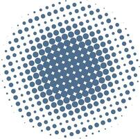 Halftone circular pattern and vector dots