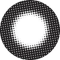 Halftone circular dotted frame design vector