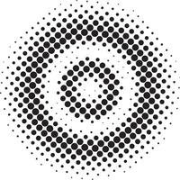 Abstract geometric dotted circle halftone shape vector