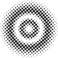 Abstract geometric dotted circle halftone shape vector