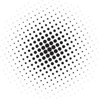 Geometric dotted circle halftone shape vector