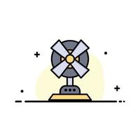 Electric Fan Home Machine  Business Flat Line Filled Icon Vector Banner Template