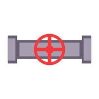 Metal pipe. Icon for pipeline and water tube construction. Industrial pipe for water or gas. Factory element connection equipment with flange. Part canalization vector illustration