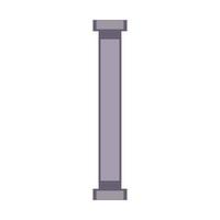 Metal pipe. Icon for pipeline and water tube construction. Industrial pipe for water or gas. Factory element connection equipment with flange. Part canalization vector illustration