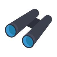 Binoculars vector illustration icon isolated white background. Vision symbol and view discovery instrument. Travel look object and spy sign. Watch tool equipment and surveillance concept looking