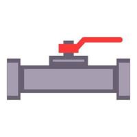 Metal pipe. Icon for pipeline and water tube construction. Industrial pipe for water or gas. Factory element connection equipment with flange. Part canalization vector illustration