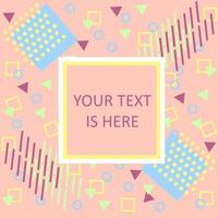 Abstract colorful banner template with geometric shapes. Vector stock template.