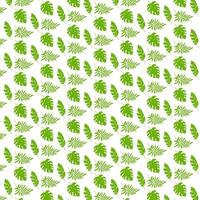 Tree leaves seamless pattern. Bright colorful plant pattern. Vector pattern.