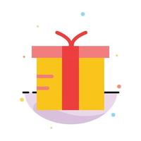 Box Logistic Gift Global Abstract Flat Color Icon Template vector