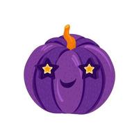 Cute halloween pumpkin for autumn party decor vector