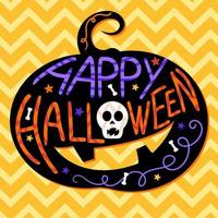 Halloween card for party and sale with pumpkin vector
