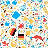 Oktoberfest Seamless Pattern With Drink and Food vector