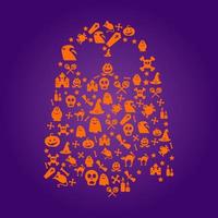 Happy Halloween Design Element For Poster, Card vector