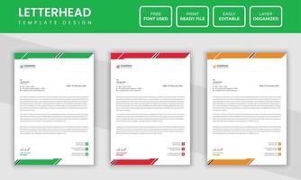 Modern Clean Corporate business Letterhead Design Template vector