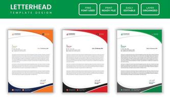 Modern Clean Corporate business Letterhead Design Template vector